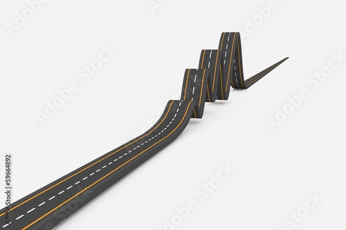 Canvas Print Bumpy road