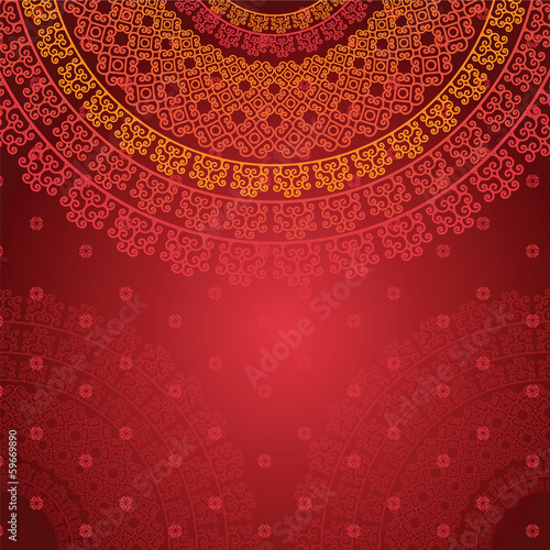 Ethnic & Colorful Henna Mandala design, very elaborate and easily editable photo