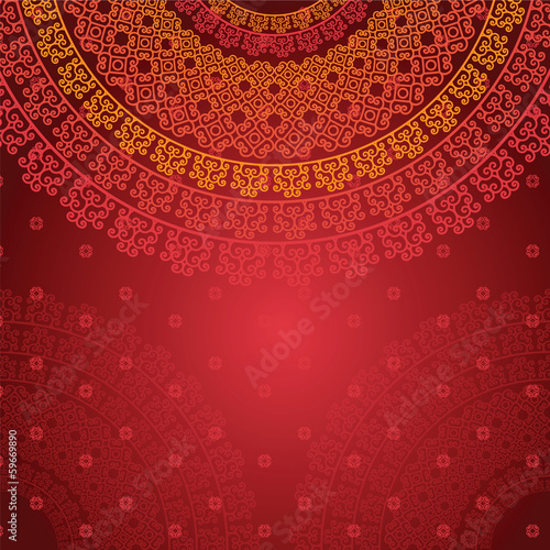 Ethnic & Colorful Henna Mandala design, very elaborate and easily editable