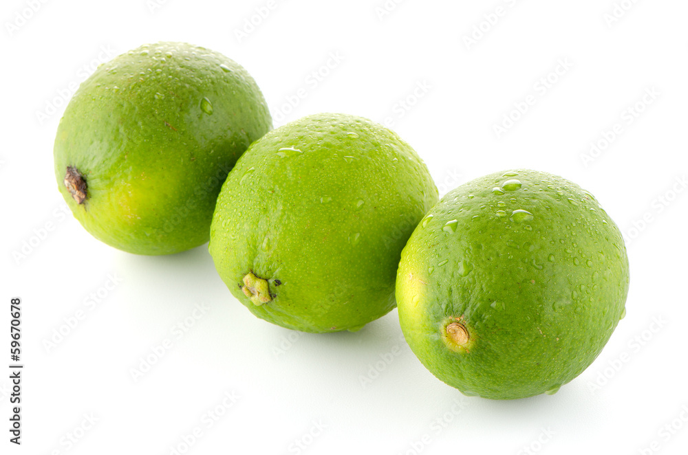 Fresh green limes Fresh green limes