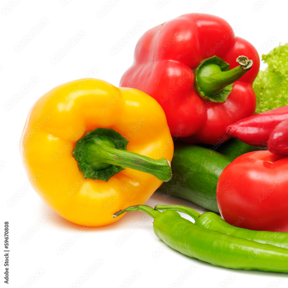 vegetables isolated on white background vegetables isolated on white background
