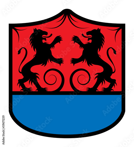 Heraldic emblem, vector illustration