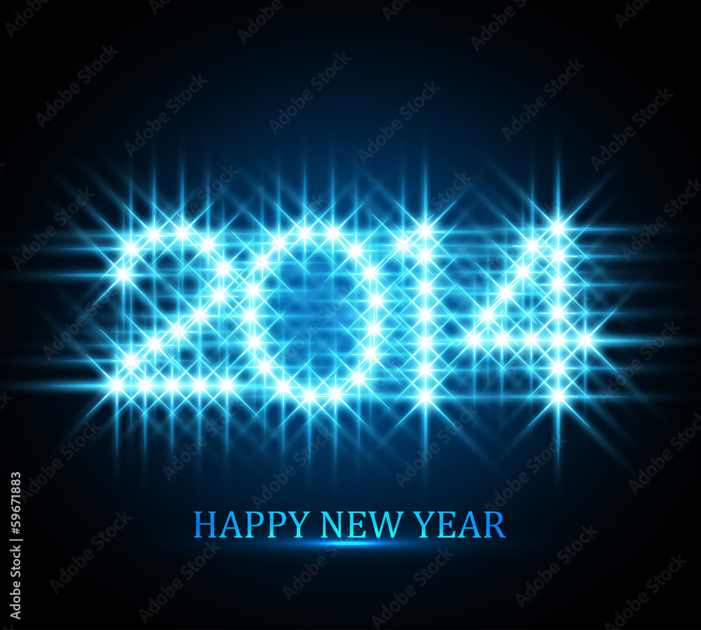 Vector Background for shiny Happy New Year 2014 stars blue color Vector Background for shiny Happy New Year 2014 stars blue color