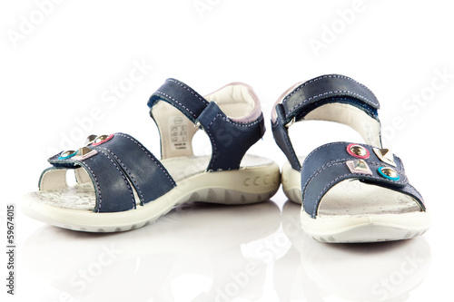 children shoes isolated on white background.