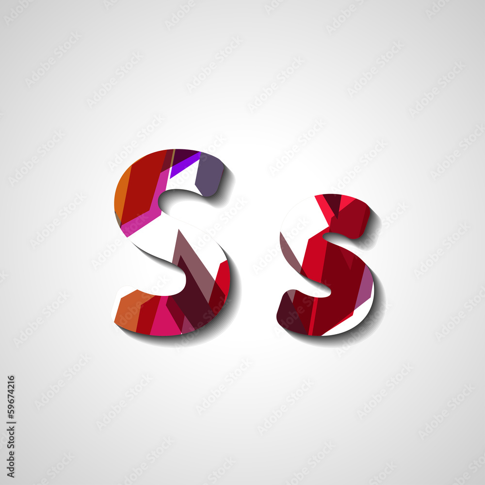 Colorful letter alphabet, abstract illustration Colorful letter alphabet, abstract illustration