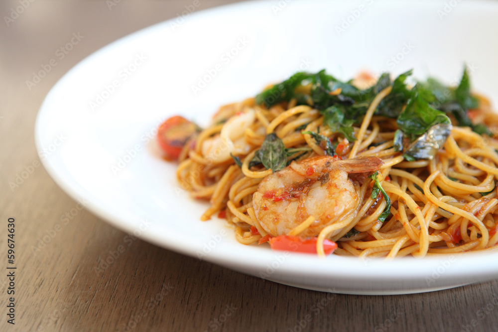 Spaghetti seafood