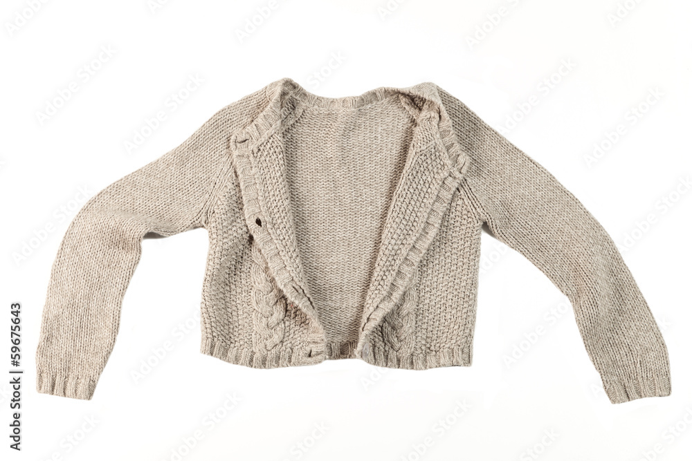 Fototapeta premium wool sweater isolated on white background