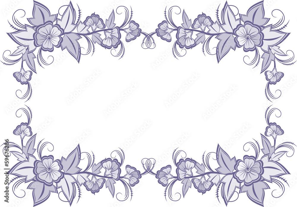 Abstract floral frame Abstract floral frame