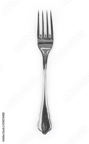 One fork photo on the white background