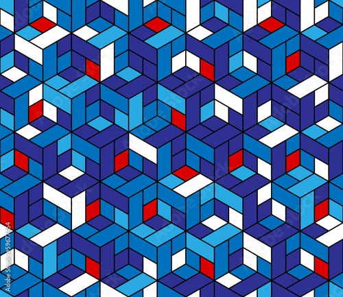 Fotografie Seamless geometric pattern with cubes.