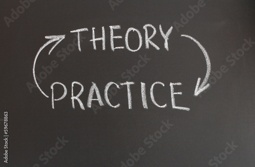 Obraz na płótnie theory, practice