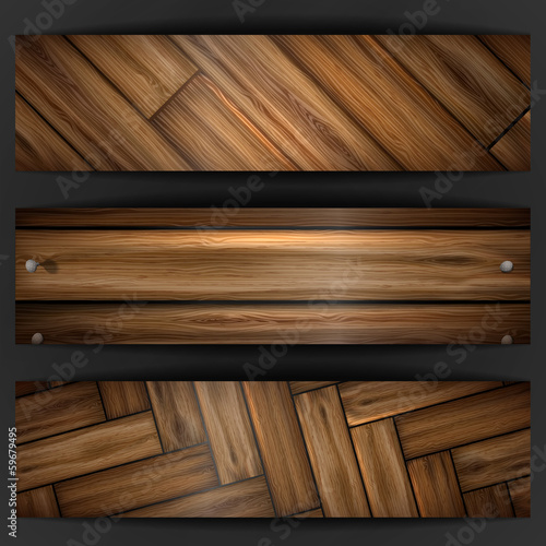 Wooden texture banner.