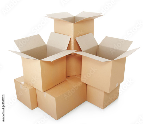 piles of cardboard boxes © Odua Images