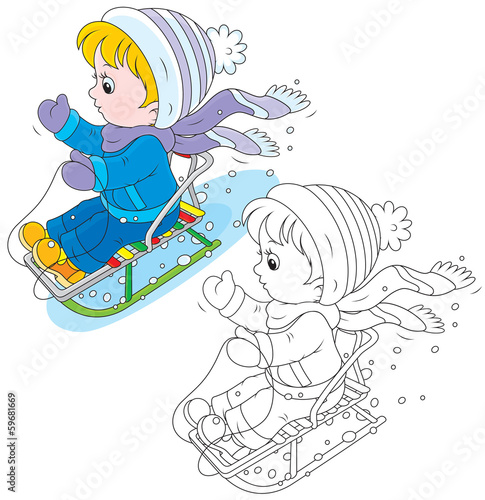 Child sleighing