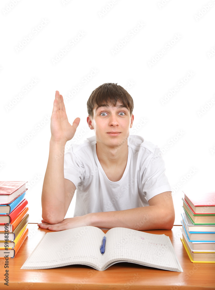 Student raise his Hand