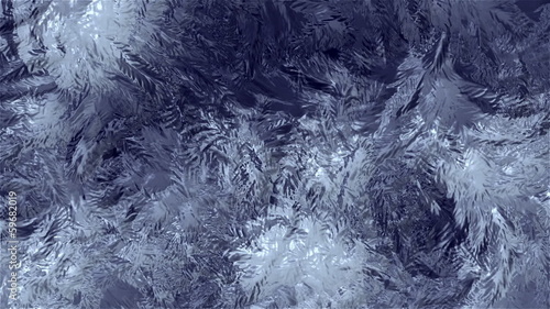 Full screen freezing with a background of falling snowflakes