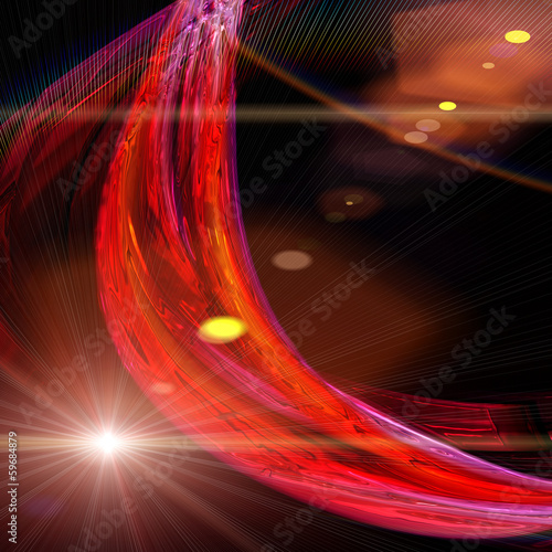 futuristic wave background design with lights © Frank Rohde
