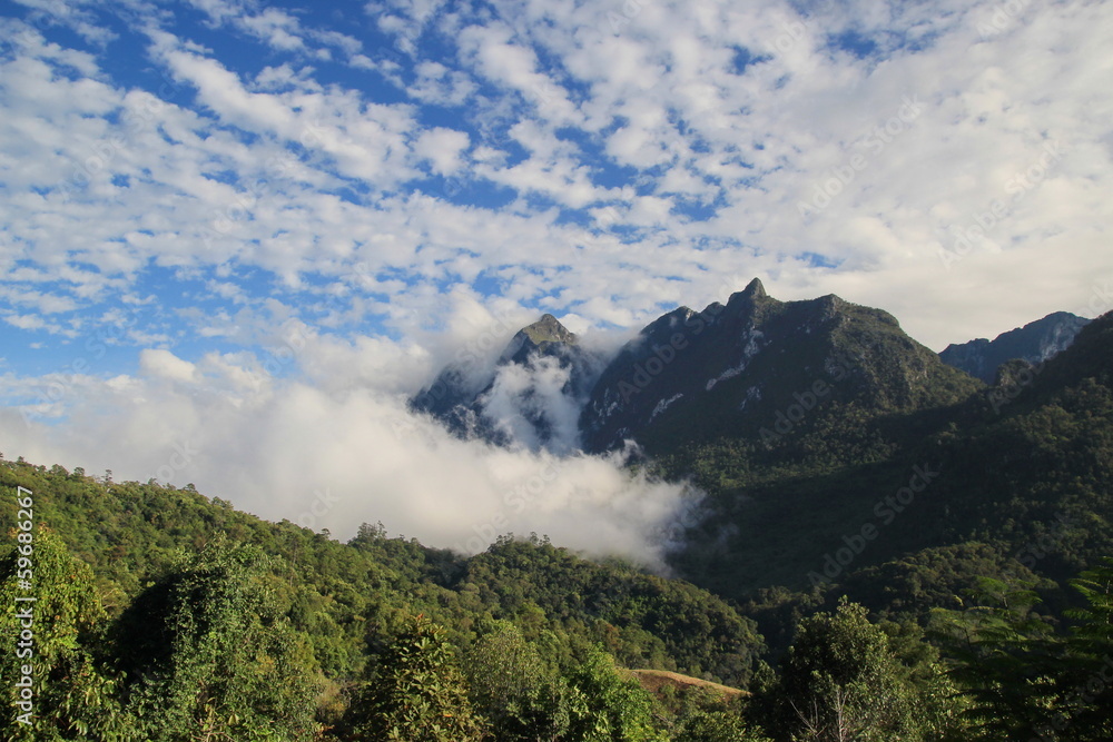 Mountain range in Chiang Mai, Thailand ( Doi Luang, Chiang Dao, Mountain range in Chiang Mai, Thailand ( Doi Luang, Chiang Dao,