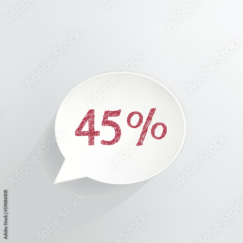 Forty Five Percent Off Speech Bubble