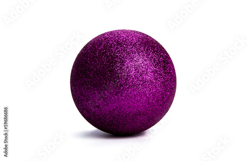 purple tinsel ball