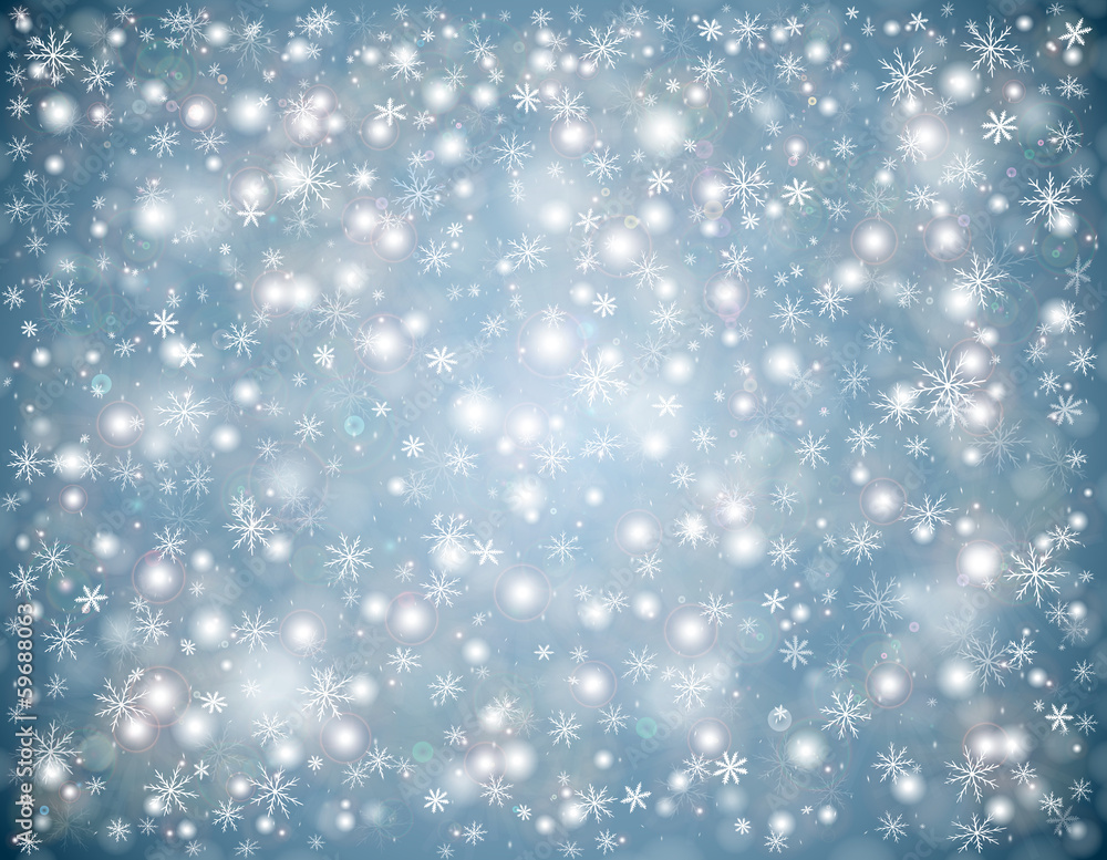 Winter Christmas background, falling snowflakes Winter Christmas background, falling snowflakes
