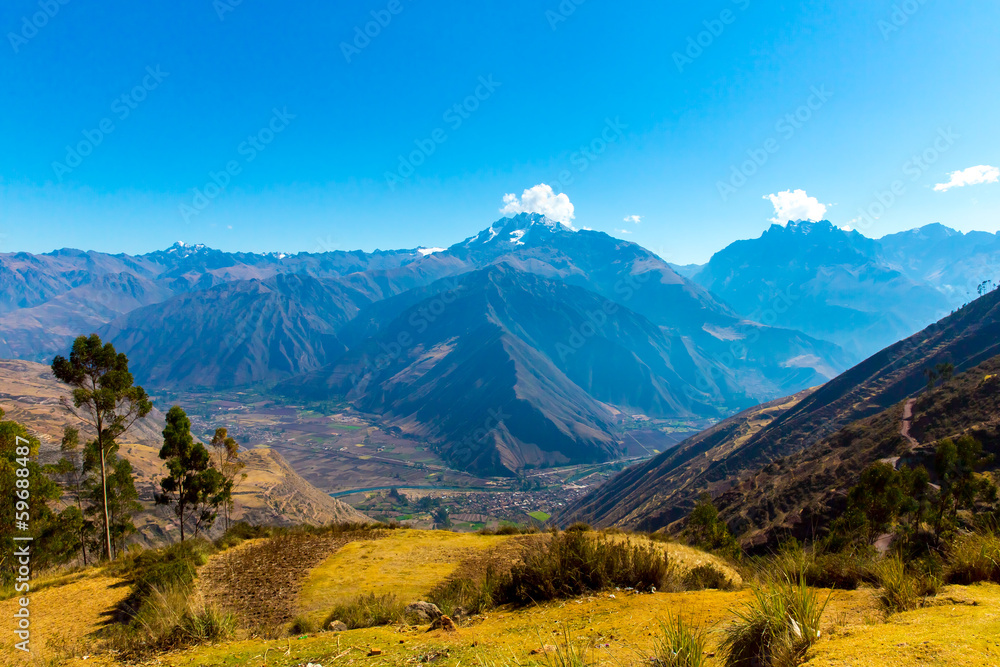 Peru, Ollantaytambo-Inca ruins of Sacred Valley in Andes