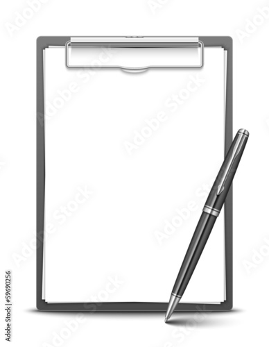 Clipboard and pen