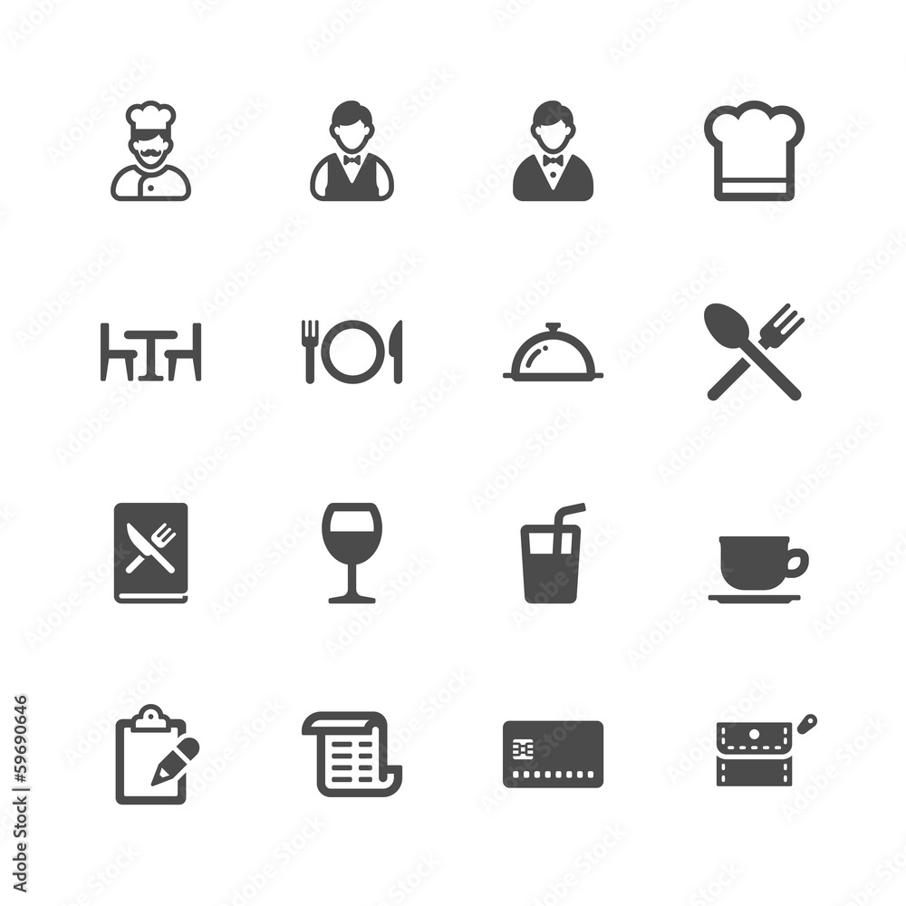 Restaurant icons Restaurant icons