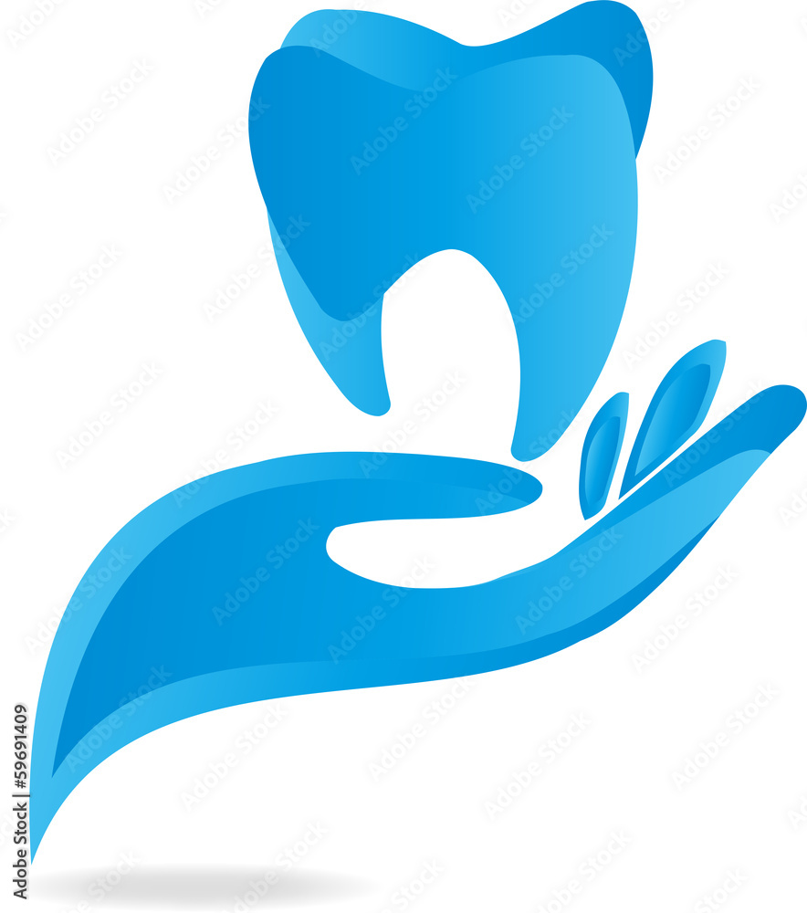 Zahn, Hand, Tooth, Logo, Vektor