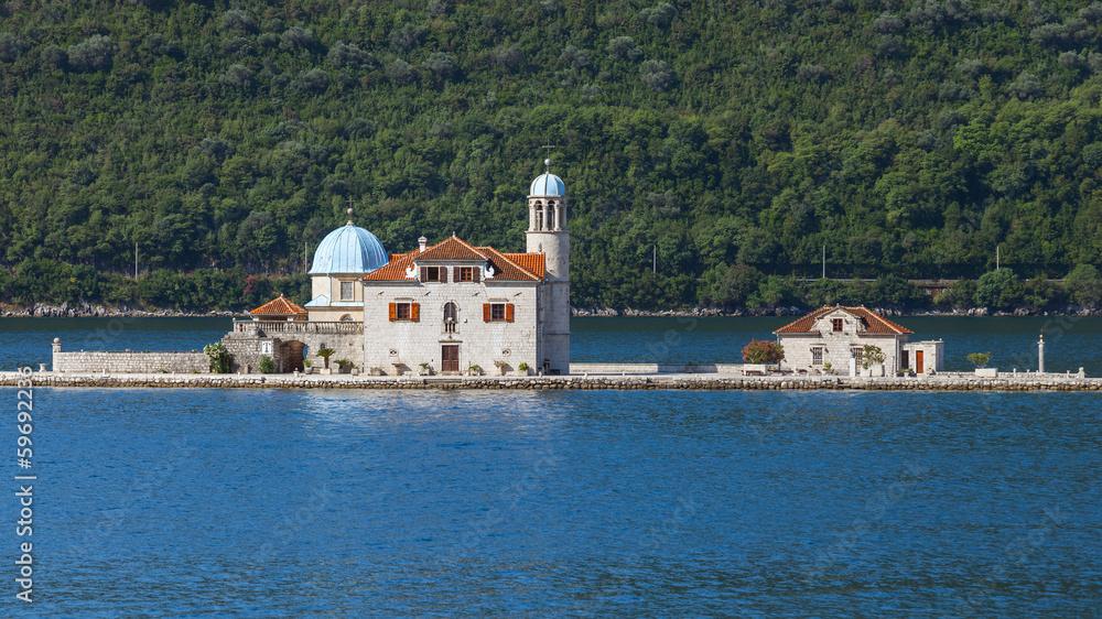 Our Lady of the Rocks. Small island in Kotor Bay