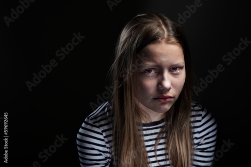 Teenager girl with a cigarette