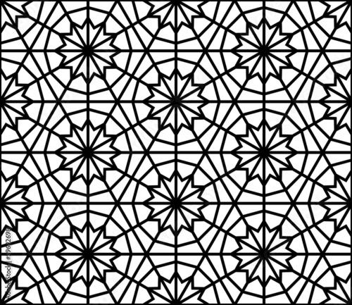 Arabesque seamless pattern in editable vector file