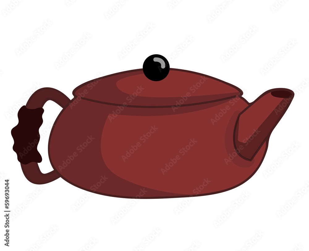 teakettle isolated illustration