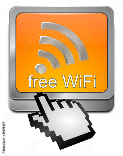 free WiFi Wlan Button mit Cursor