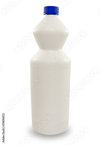 Foto White plastic bottle. Isolated.