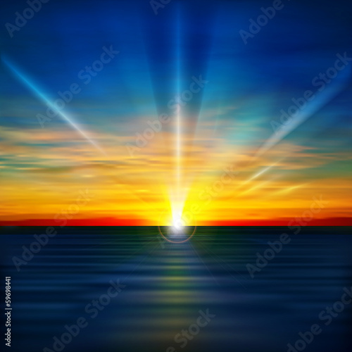 abstract background with clouds and sunrise