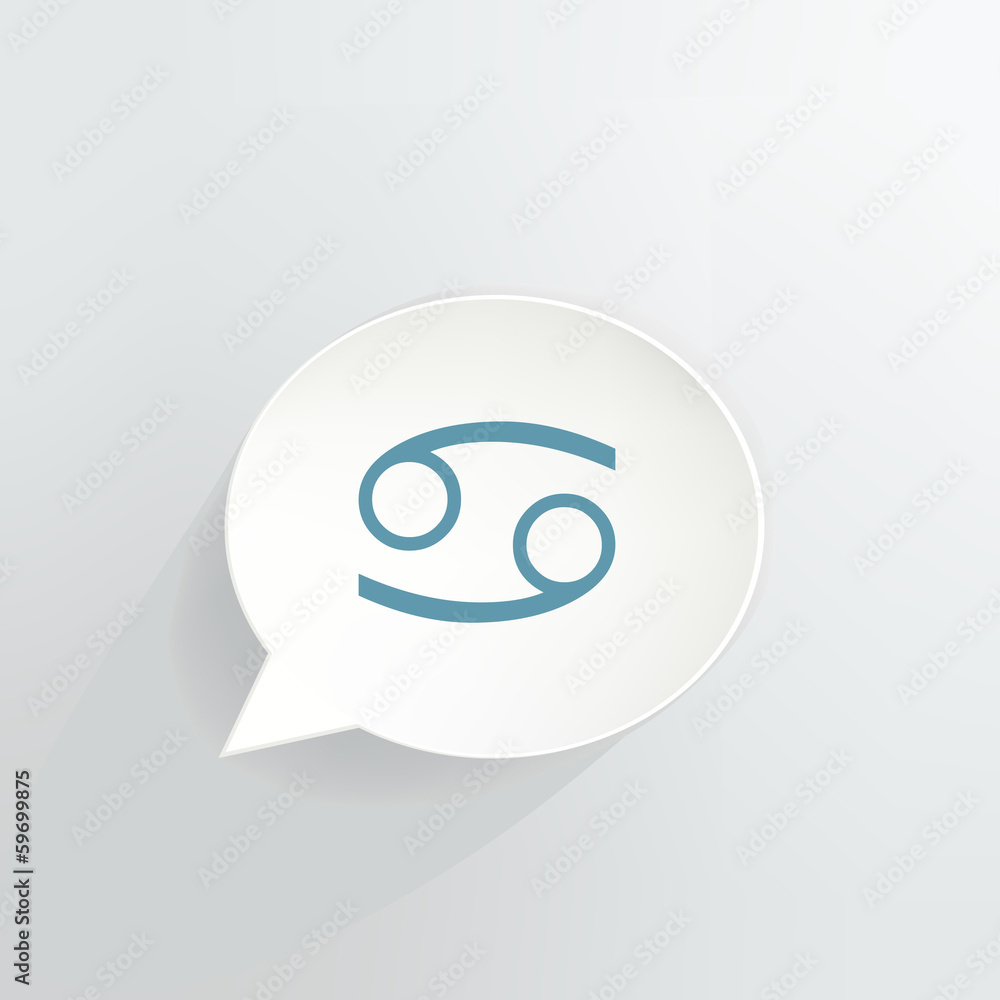 Cancer Sign Speech Bubble Cancer Sign Speech Bubble