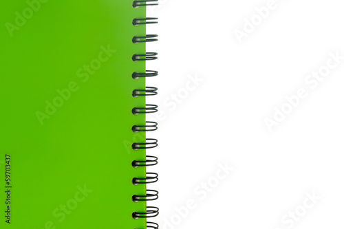 notebook spiral bound isolated on white background