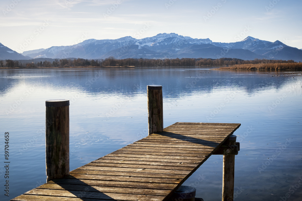 Naklejka premium old wooden jetty