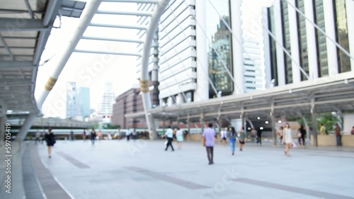 People walking in city