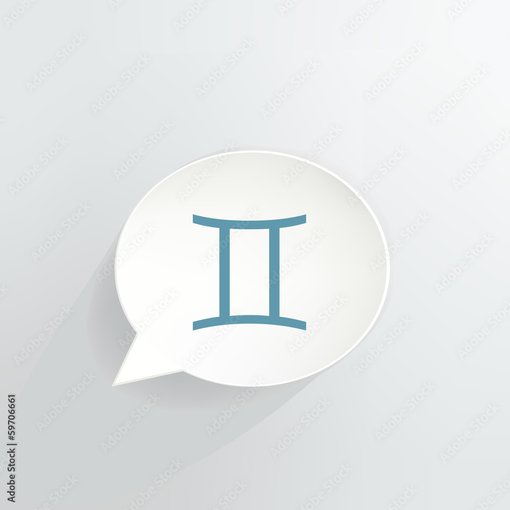 Gemini Sign Speech Bubble Gemini Sign Speech Bubble