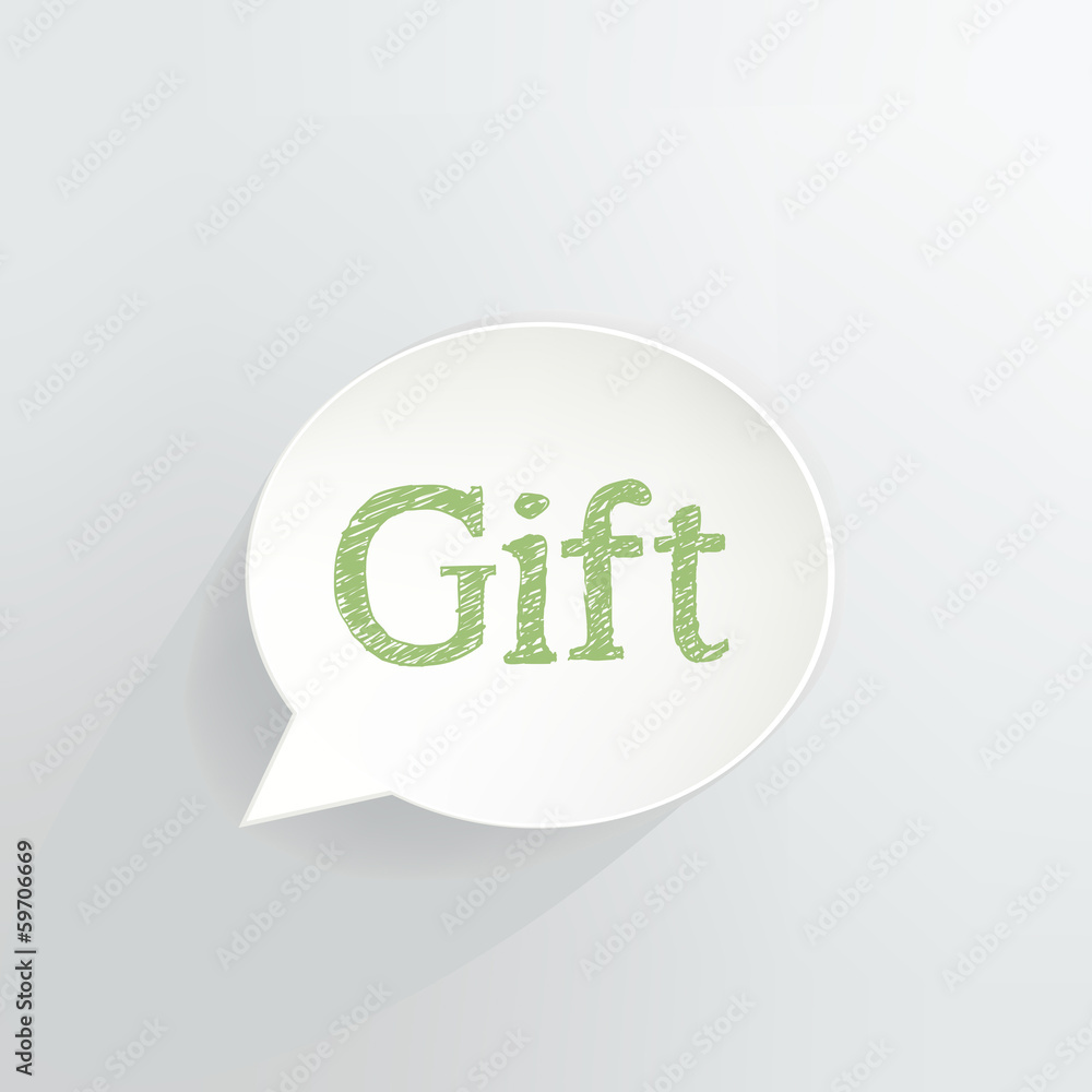 Gift Sign Speech Bubble Gift Sign Speech Bubble