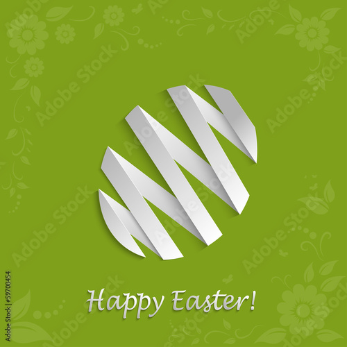 Vector Easter egg on a light green background