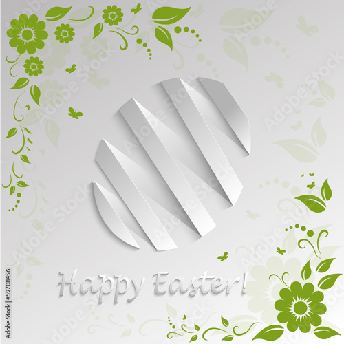 Vector easter egg on white background