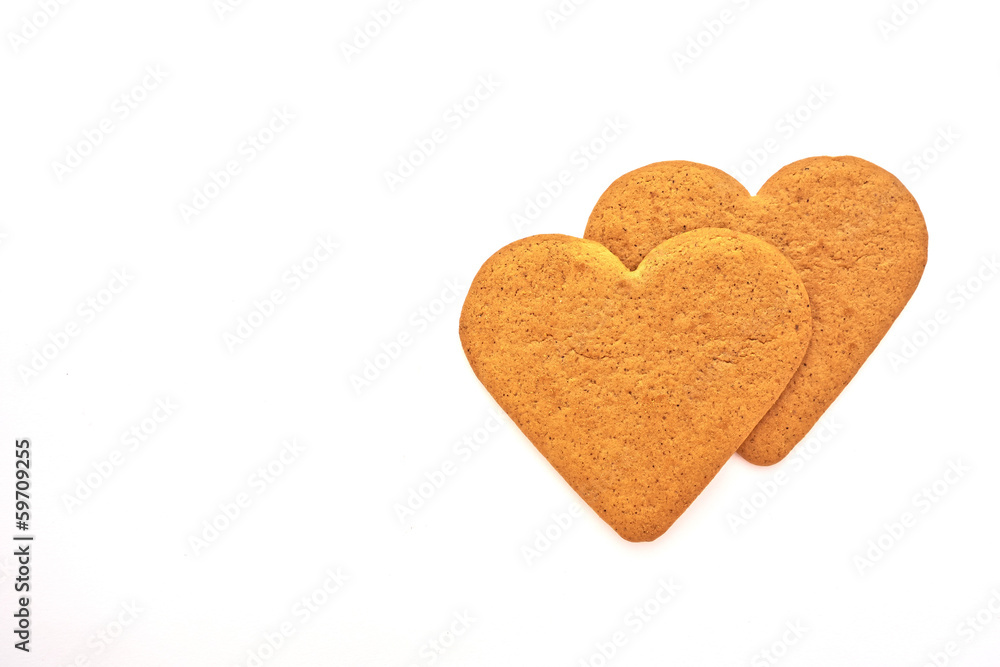 couple of homemade sweethearts on white couple of homemade sweethearts on white