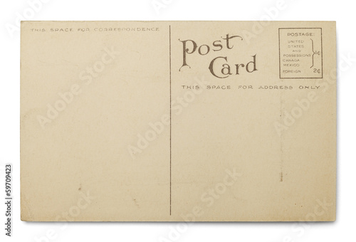 Blank Postcard photo