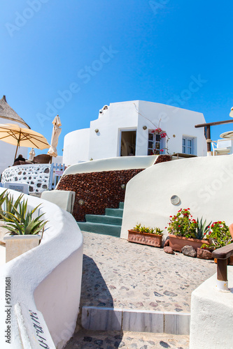 View of Fira town - Santorini island,Crete,Greece.