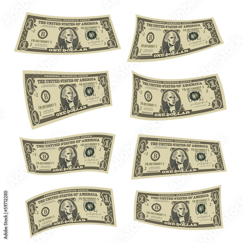 Dollars. Vector format