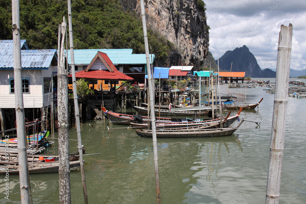 Fototapeta premium Fischerhütten in Thailand