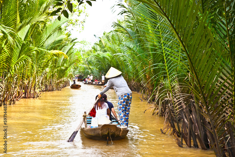 A famous tourist destination is Ben Tre village in Mekong delt